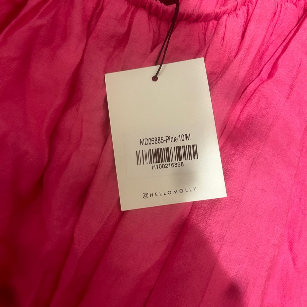 Hello Molly Pink Ruched Ruffled Sundress - Picture 4 of 4